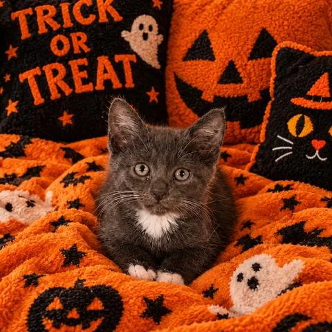 A baby small-sized female Gray / Blue / Silver Domestic Short Hair cat named Jill for adoption in Long Beach, CA