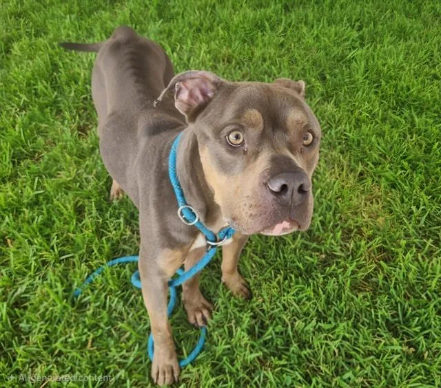 An adult medium-sized male Pit Bull Terrier dog named Kovu for adoption in Albuquerque, NM