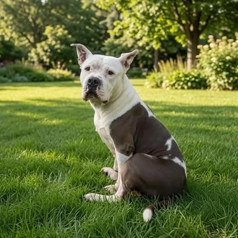 A senior large-sized female White / Cream American Bulldog dog named Luna for adoption in Bastrop, TX