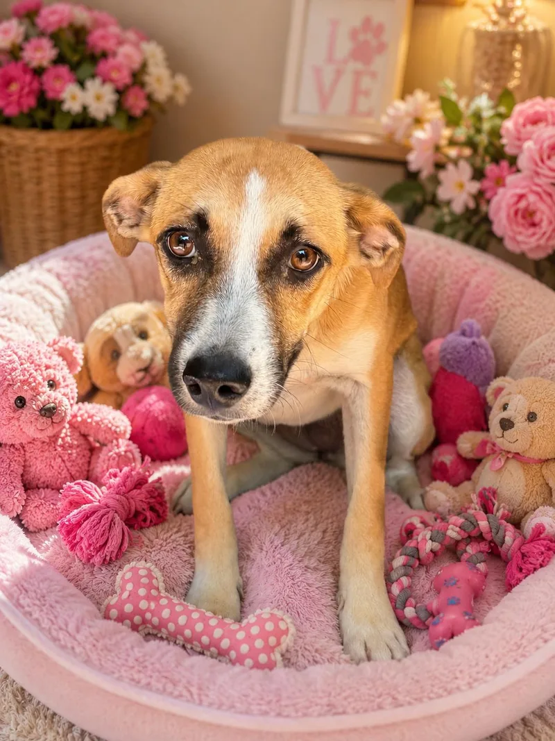 A young medium-sized female Apricot / Beige Black Mouth Cur dog named Sage for adoption in Wanaque, NJ