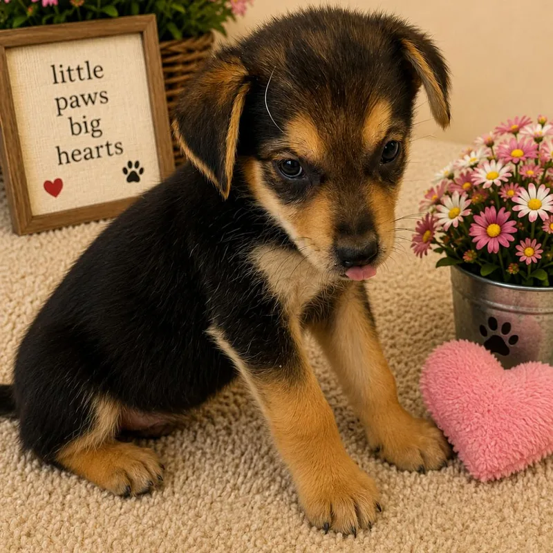 A baby small-sized male Black Coonhound dog named Mars for adoption in Sarasota, FL