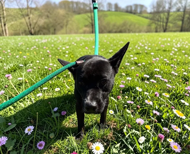 An adult medium-sized female Black French Bulldog dog named Brie for adoption in Ventura, CA