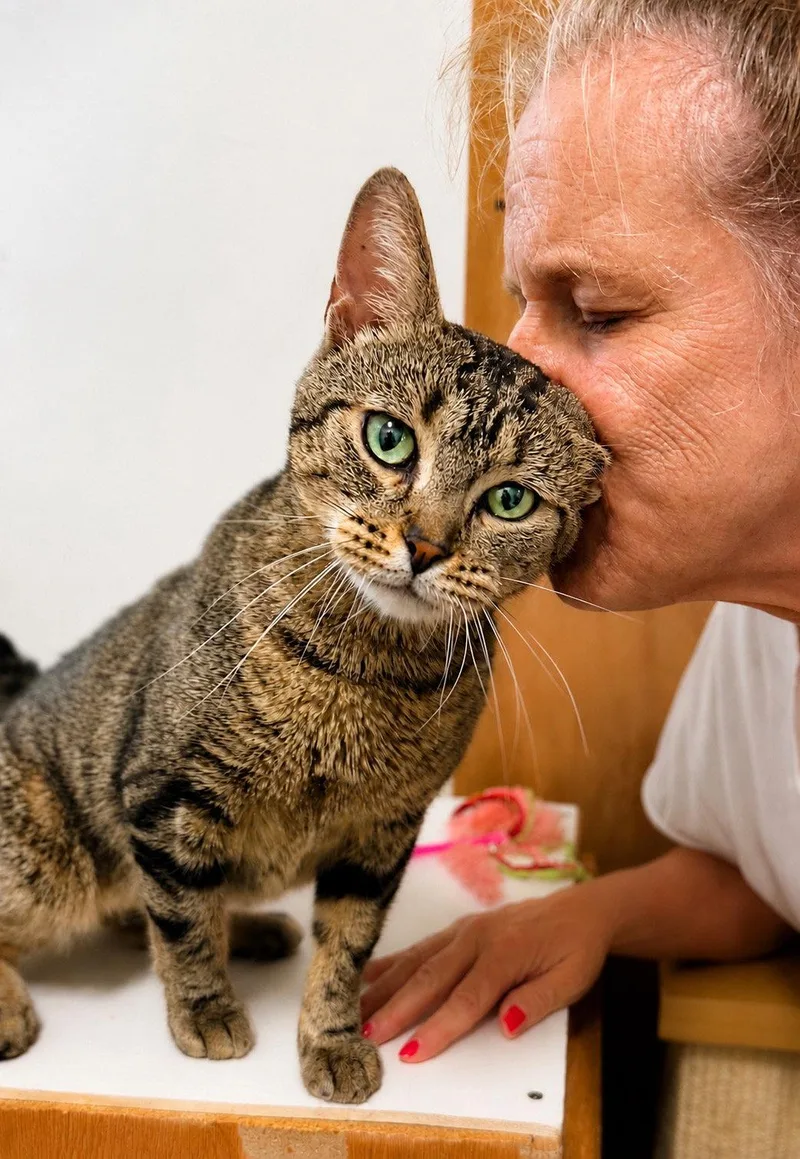 A young medium-sized female Tabby cat named AthenaWillow Grove for adoption in Greenville, DE