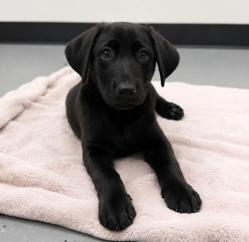 A baby small-sized male Labrador Retriever dog named Monkey for adoption in Seven Points, TX