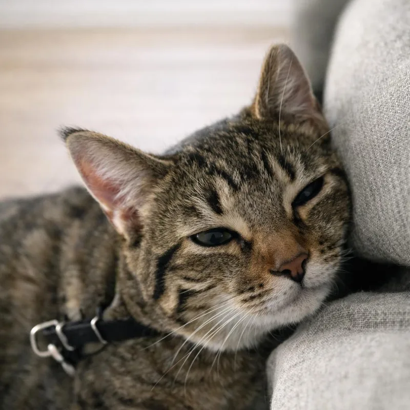 A young small-sized female Tabby (Brown / Chocolate) Domestic Short Hair cat named Lucy for adoption in Liverpool, TX