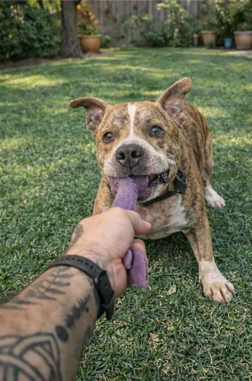 An adult medium-sized male Pit Bull Terrier dog named Hammy for adoption in Tigard, OR