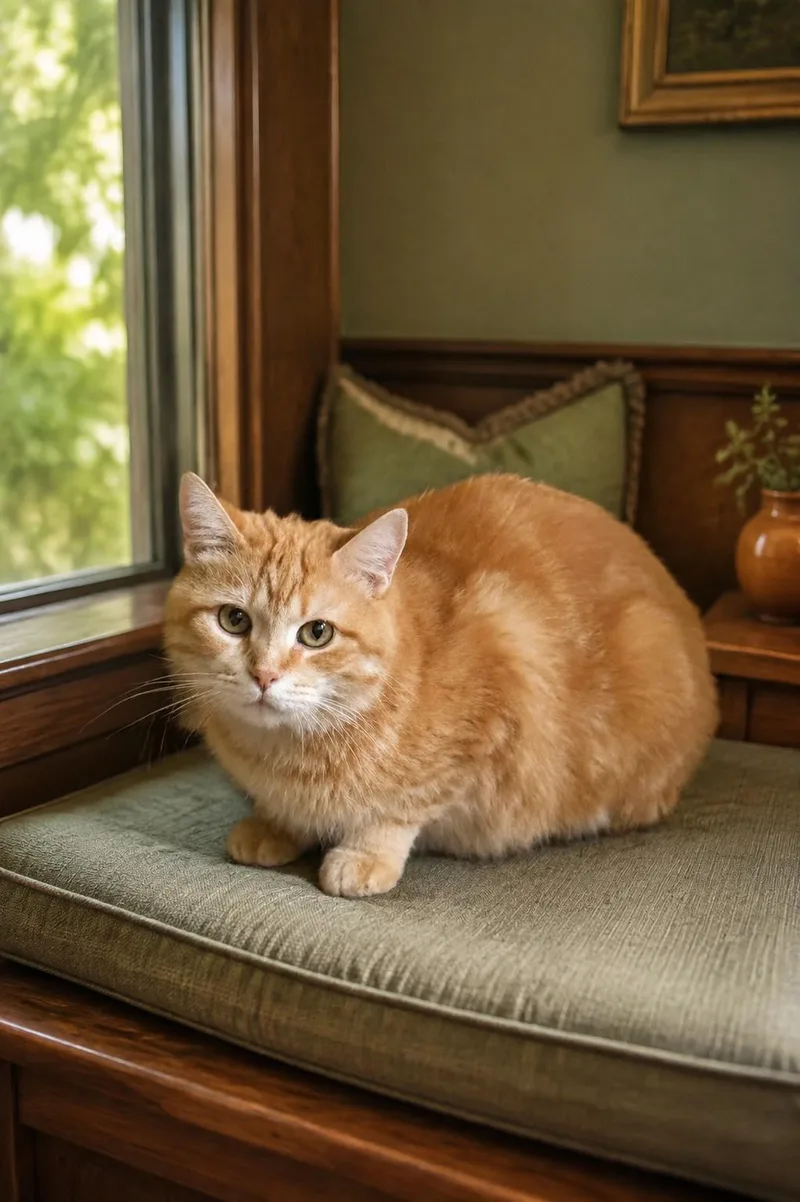 An adult medium-sized female Tabby (Orange / Red) Tabby cat named Saylor for adoption in Marion, IN