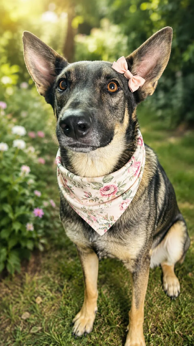 An adult medium-sized female Sable German Shepherd Dog dog named Lady Chloe for adoption in Allen, TX