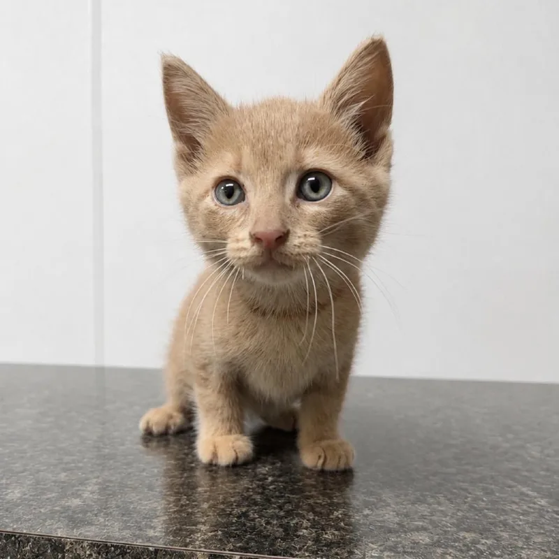 A baby small-sized male Domestic Short Hair cat named Waffles for adoption in Shelbyville, IL