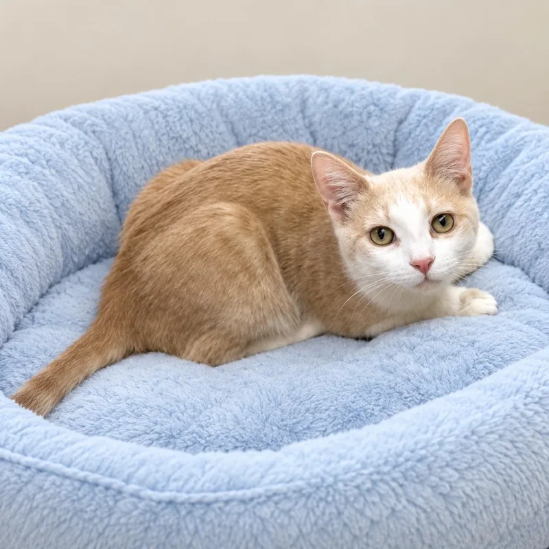 A baby medium-sized male Domestic Short Hair cat named Butters for adoption in Long Beach, WA