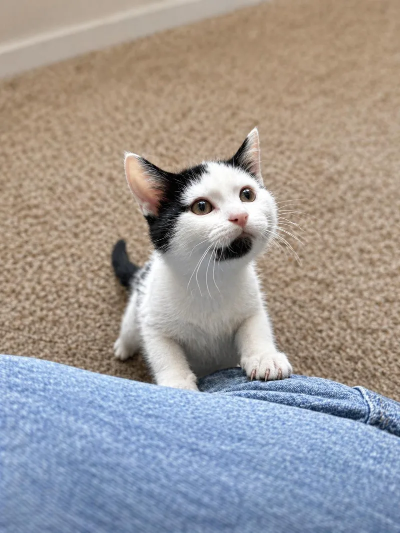 A baby small-sized male Domestic Short Hair cat named Spritz for adoption in Rio Linda, CA
