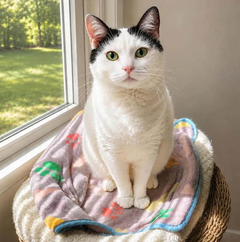 An adult large-sized female Black & White / Tuxedo Tuxedo cat named Lulu for adoption in Hillsboro, TX