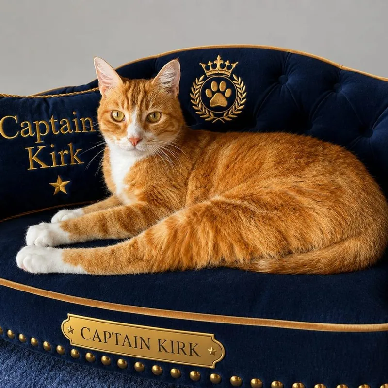 An adult large-sized male Orange / Red Domestic Short Hair cat named Captain Kirk for adoption in Boston, MA