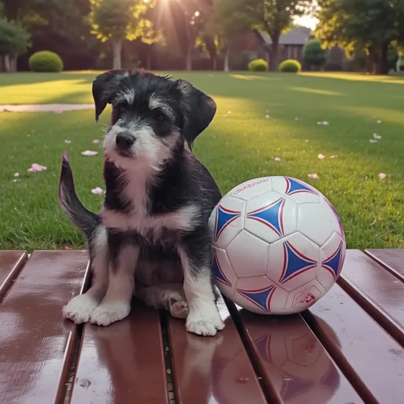 A young small-sized male Black Terrier dog named Badger for adoption in Loves Park, IL