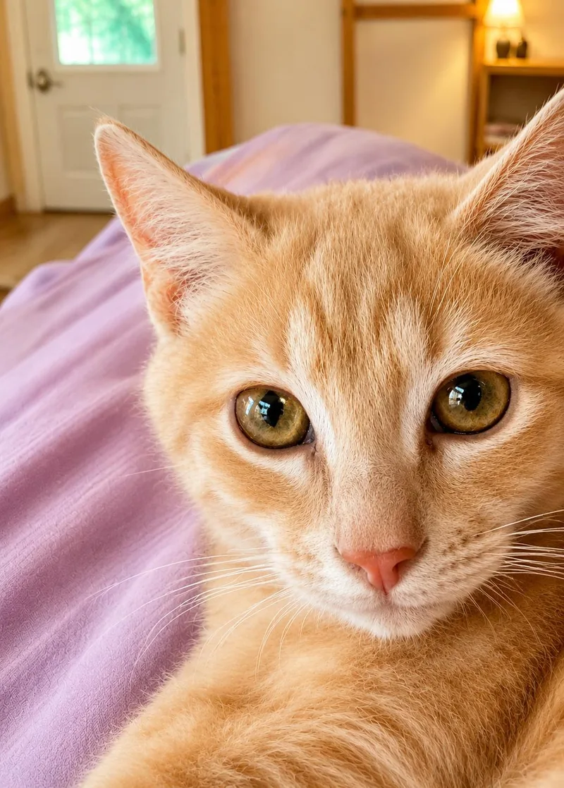 A baby medium-sized male Orange / Red Domestic Short Hair cat named Sunny for adoption in Nashville, TN