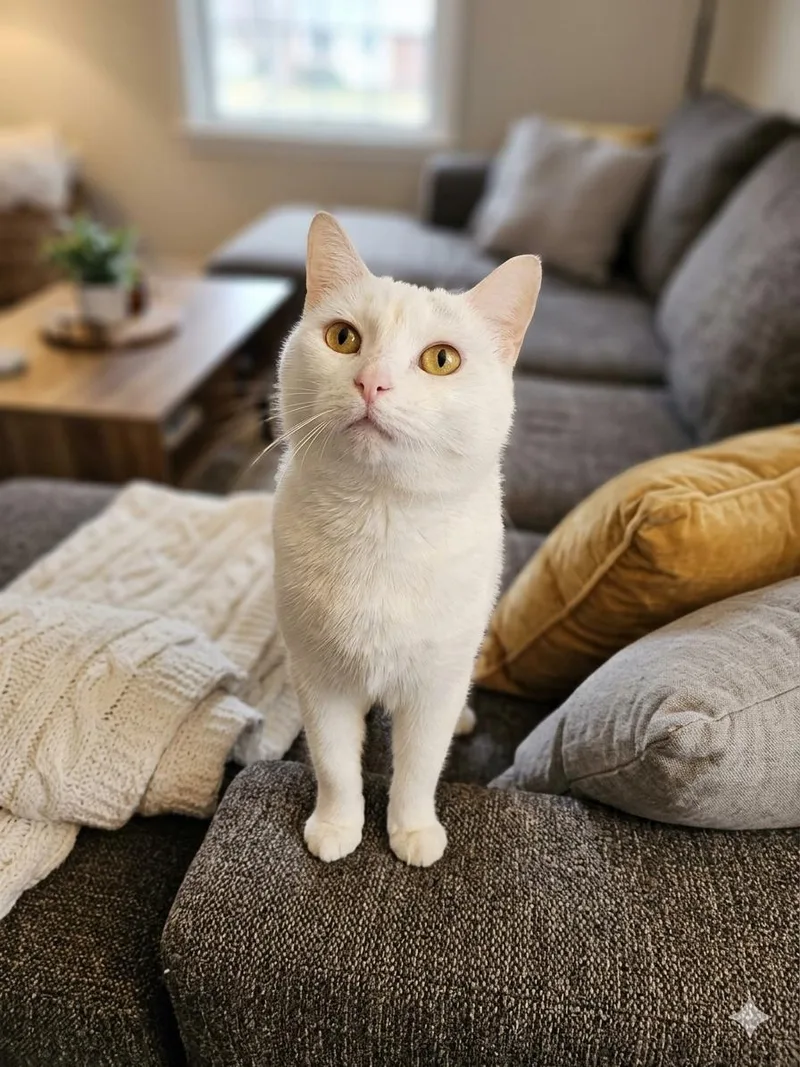 An adult medium-sized female White Domestic Short Hair cat named May Blossom for adoption in Trenton, NJ
