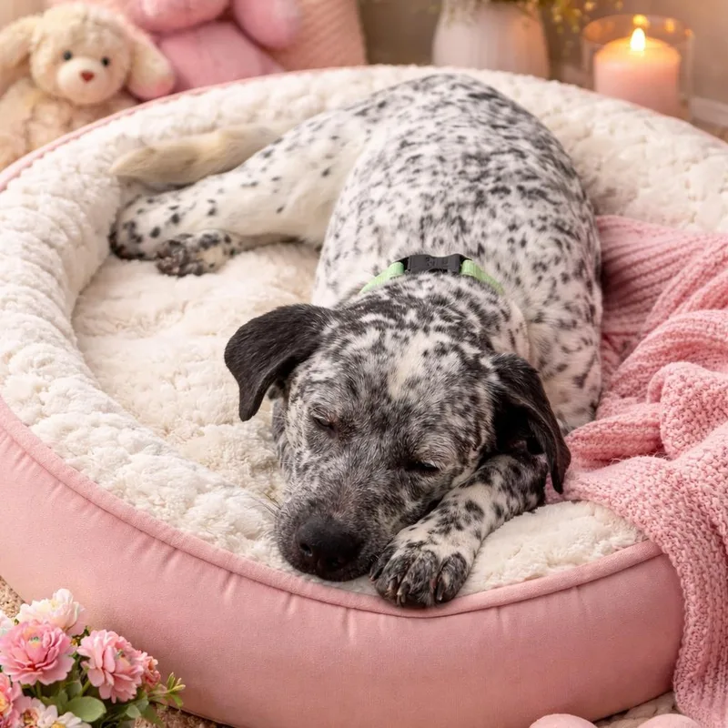 A young medium-sized female Black Pointer dog named Trudy for adoption in Houston, TX