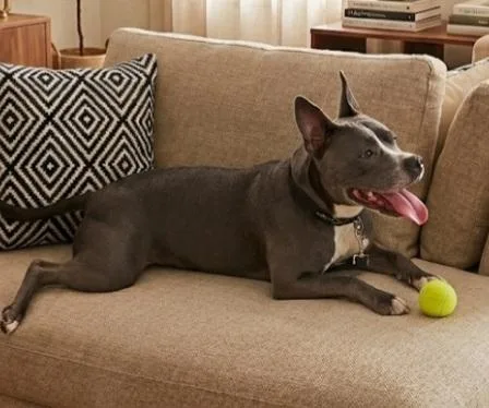 An adult large-sized male Pit Bull Terrier dog named Corey Cobb for adoption in Roswell, GA
