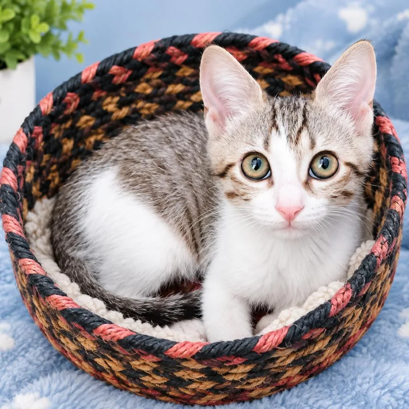 A baby small-sized female White Domestic Short Hair cat named Twinkle for adoption in Flower Mound, TX