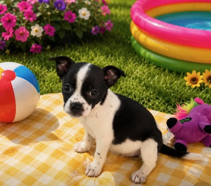 A baby small-sized female White / Cream Chihuahua dog named Brinkley for adoption in Hamilton , NJ