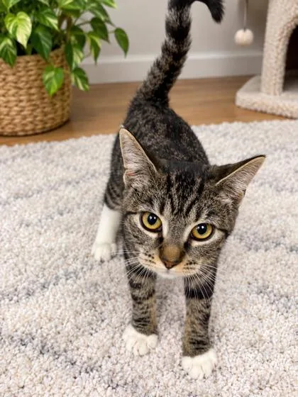 A baby small-sized female Domestic Short Hair cat named Eliza for adoption in Paducah, KY