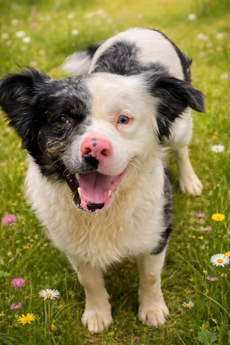 A young medium-sized male Black Australian Shepherd dog named Gunner for adoption in Lacon, IL