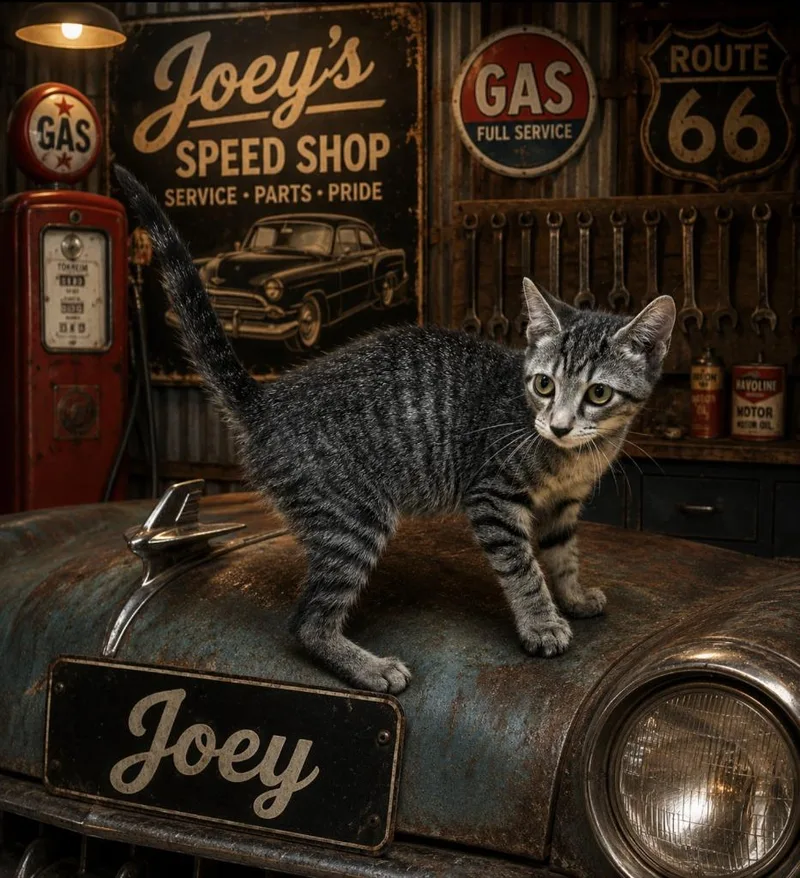 A baby small-sized male Domestic Short Hair cat named Joey for adoption in Washington Court House, OH
