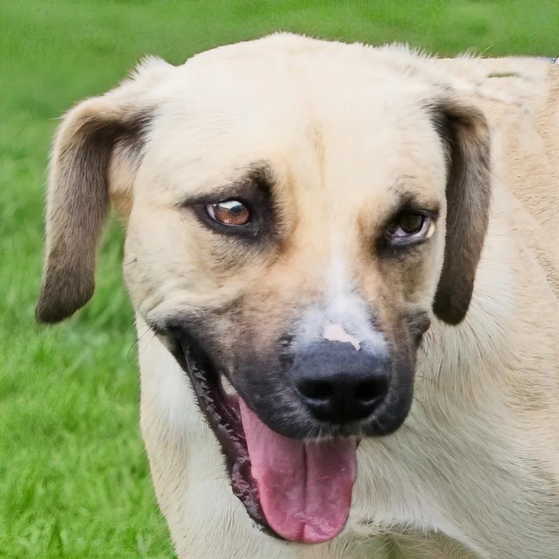A young medium-sized female Yellow / Tan / Blond / Fawn Yellow Labrador Retriever dog named Priscilla for adoption in South Elgin, IL