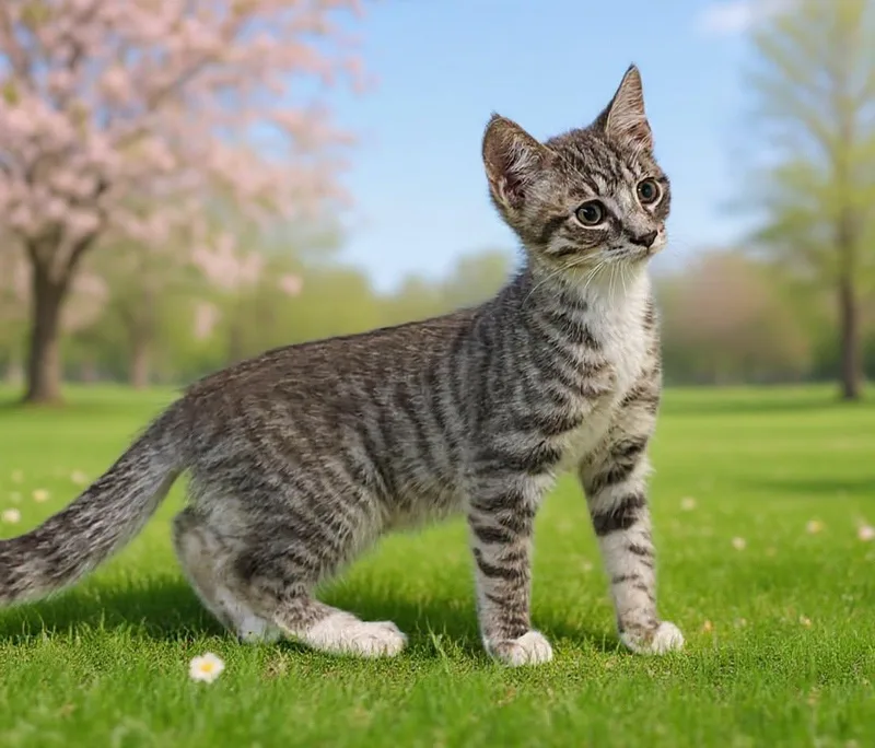 A baby medium-sized male Domestic Short Hair cat named Duke for adoption in Talladega, AL