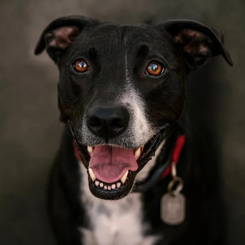 An adult medium-sized female Black Labrador Retriever dog named Mia for adoption in Hondo, TX