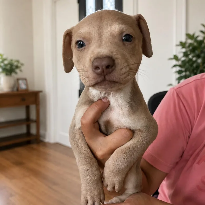 A baby small-sized male Gray / Blue / Silver American Staffordshire Terrier dog named Ash for adoption in San Diego, CA