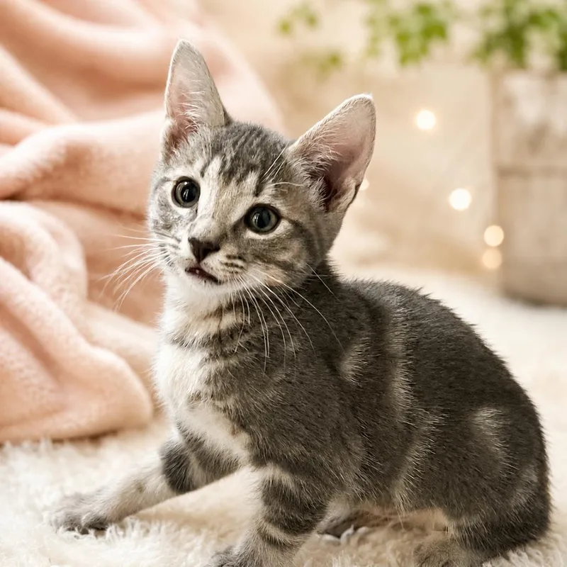 A baby small-sized female Domestic Short Hair cat named Locket for adoption in Cumming, GA