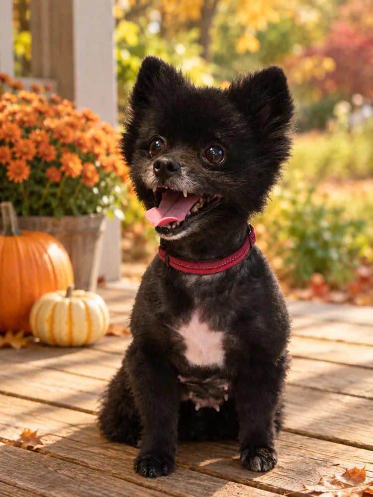 An adult small-sized female Tricolor (Brown, Black, & White) Pomeranian dog named ChaCha for adoption in Oakland, MI