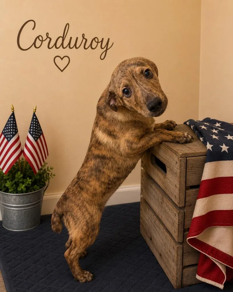 A baby small-sized male Mixed Breed dog named Corduroy for adoption in Centralia, IL