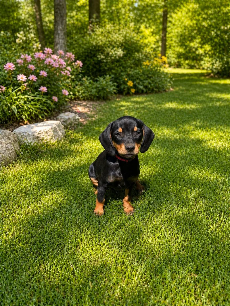 A young medium-sized female Dachshund dog named Coconut for adoption in Nashville, TN