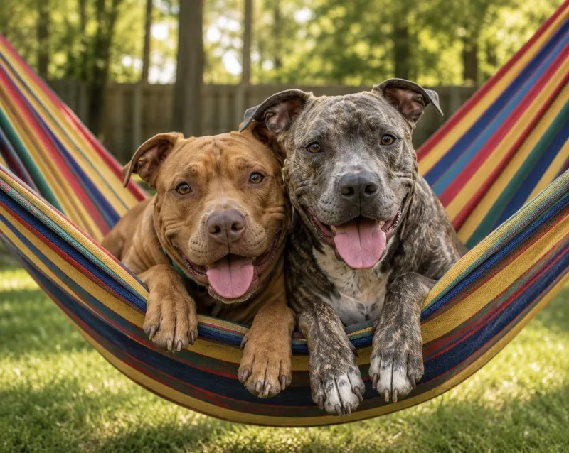 An adult large-sized male Golden Pit Bull Terrier dog named Vamos and Ken for adoption in CUMMING, GA