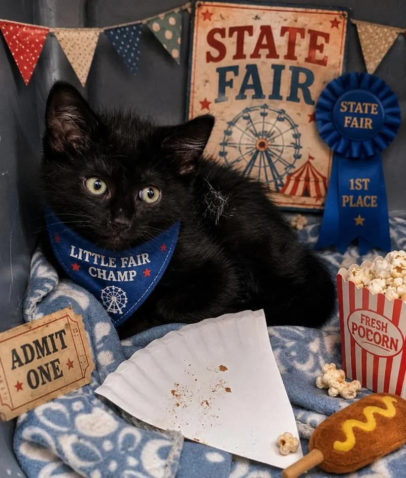 A baby small-sized male Domestic Short Hair cat named Banana for adoption in Washington Court House, OH