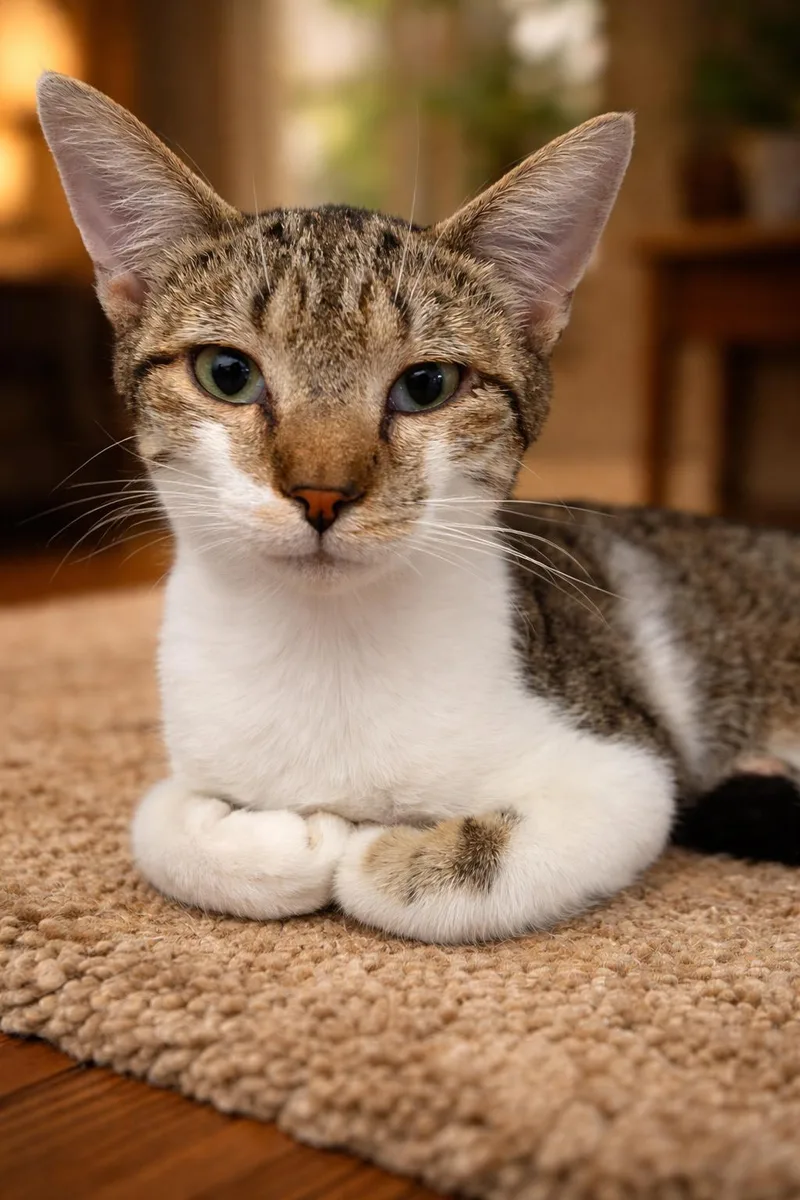 A young medium-sized male Tabby (Brown / Chocolate) Domestic Short Hair cat named Midas for adoption in Elwood, IL