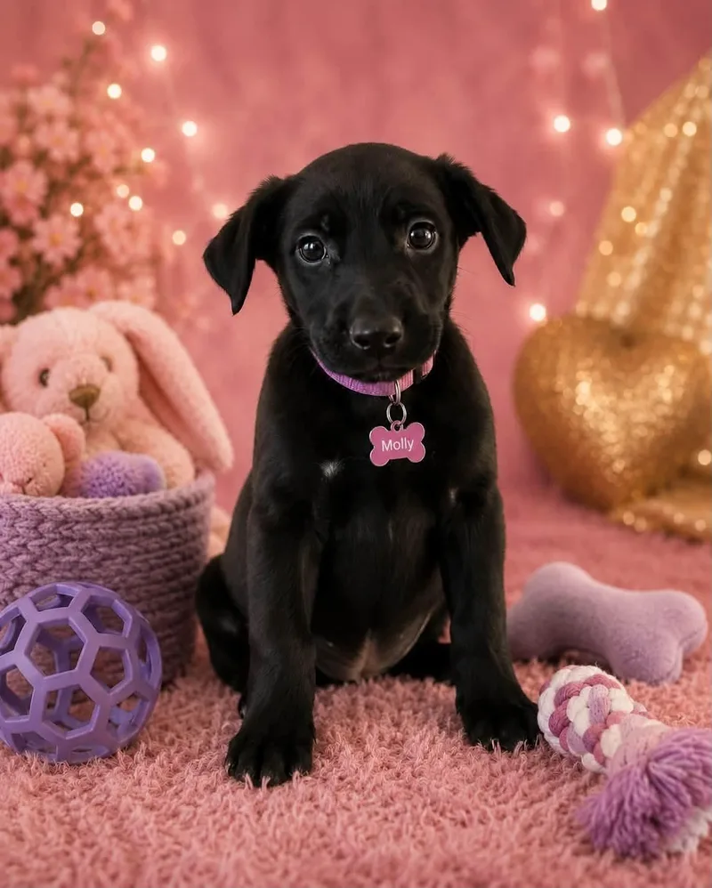 A baby medium-sized female German Shepherd Dog dog named Molly for adoption in Melbourne , FL
