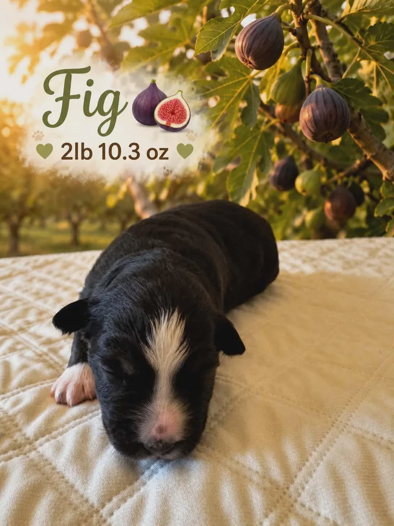 A baby medium-sized male Australian Shepherd dog named Fig Tree for adoption in Arlington, TX