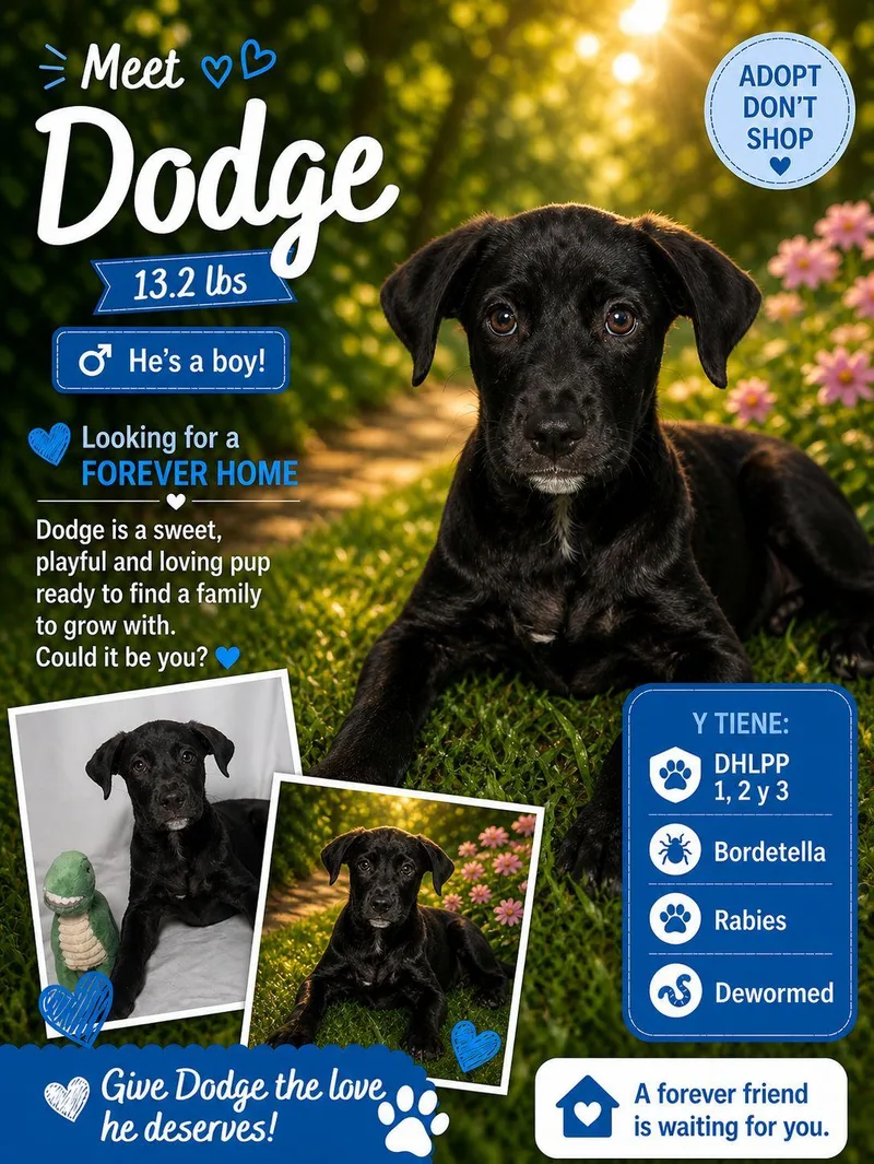 A baby medium-sized male Retriever dog named Dodge for adoption in Jenkintown, PA