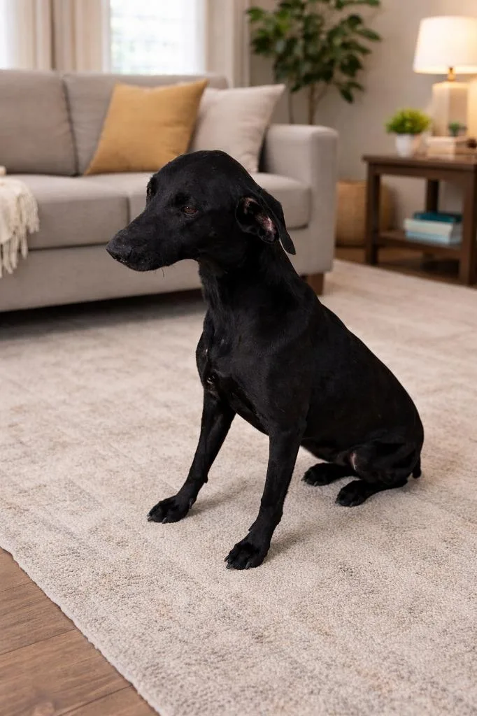 A young large-sized female Labrador Retriever dog named April for adoption in Centralia, IL