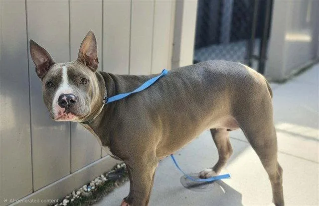 An adult large-sized female American Staffordshire Terrier dog named Dolly for adoption in Tavares, FL