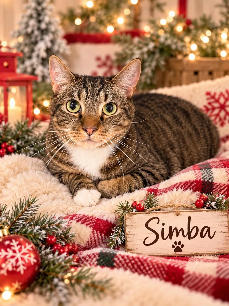 An adult large-sized male Tabby cat named Simba for adoption in Tavares, FL