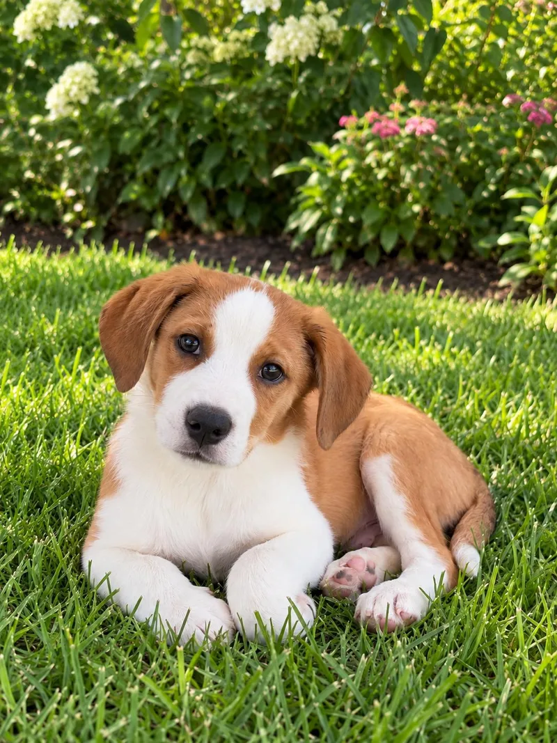 A baby medium-sized male White / Cream Hound dog named Zuco for adoption in Pleasant Valley, NY