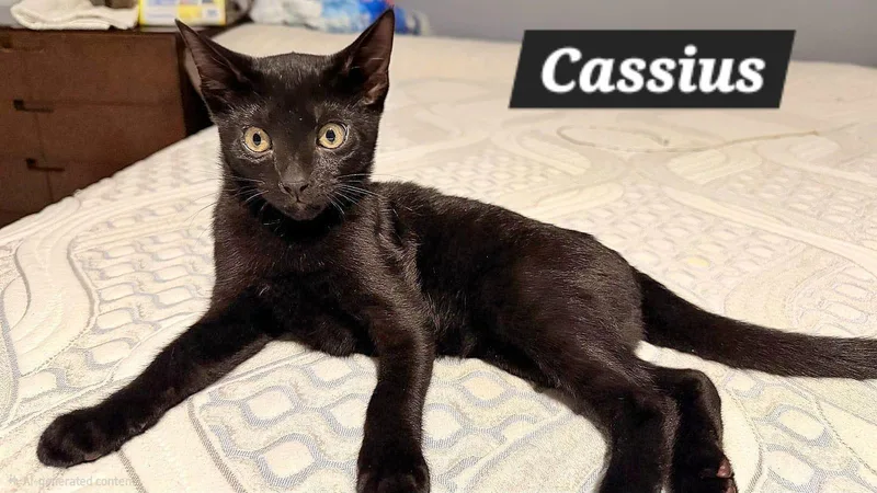 A young medium-sized male American Shorthair cat named Cassius for adoption in miami, FL
