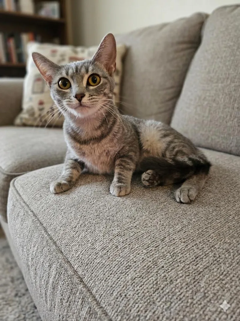 A baby medium-sized female Domestic Short Hair cat named Poppy Petal for adoption in Trenton, NJ