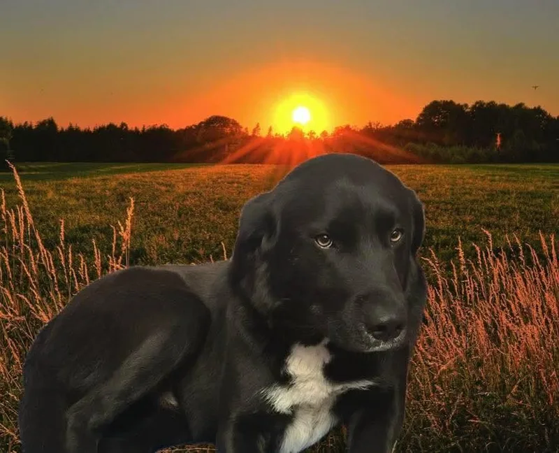 A young large-sized male Black Labrador Retriever dog named Bandit for adoption in Harrodsburg, KY