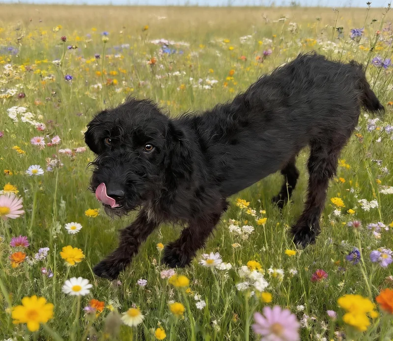 A young small-sized female Black Schnauzer dog named Flower for adoption in Queen Creek, AZ