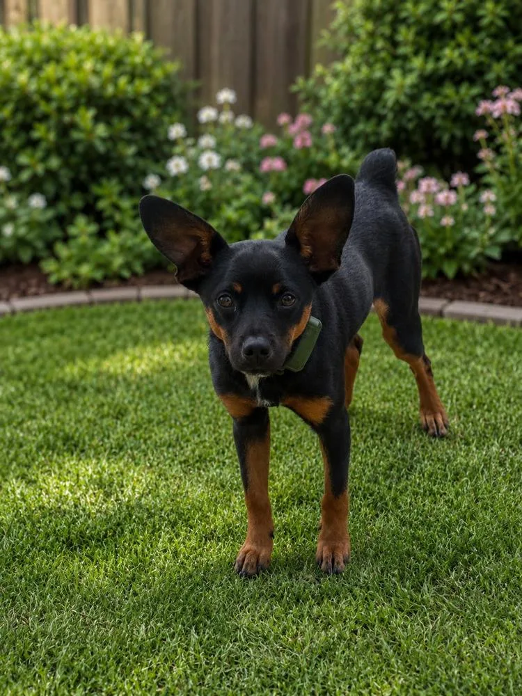 An adult small-sized male Brown / Chocolate Miniature Pinscher dog named Brando for adoption in Cedartown, GA